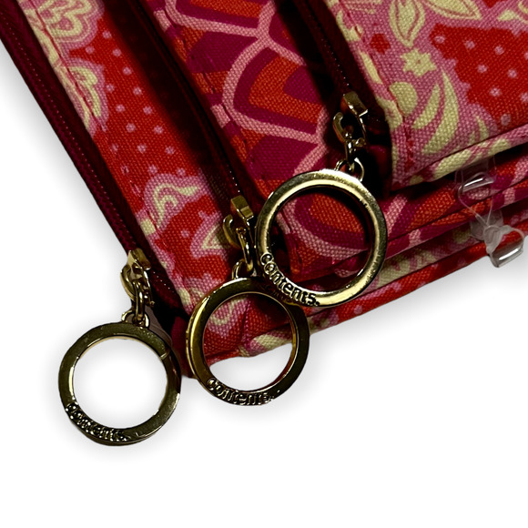 Contents by Allegro Set of 3 Pink, Orange & Cream Fabric Makeup, Travel Bags - Picture 4 of 12